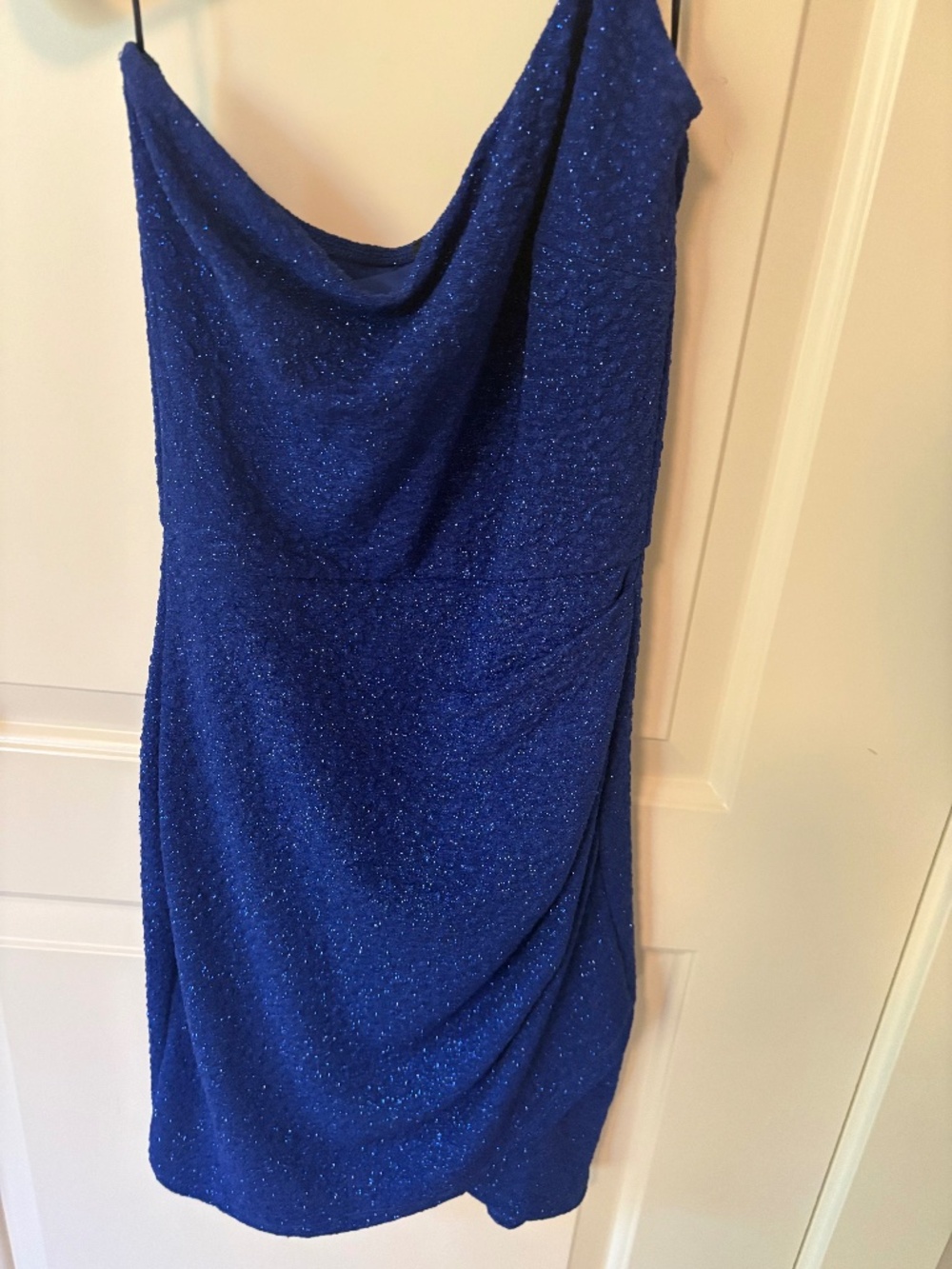Windsor Blue Sparkly HOCO dress one strap bodycon mini dress size small